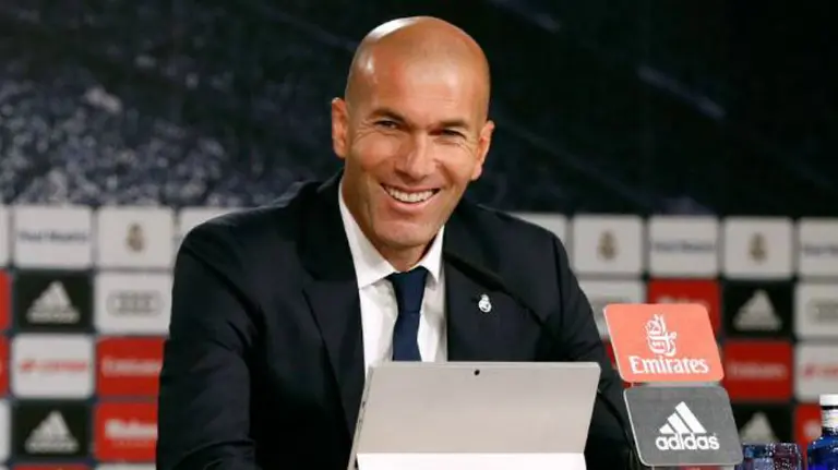Zidane en rueda de prensa. Foto web Real Madrid.