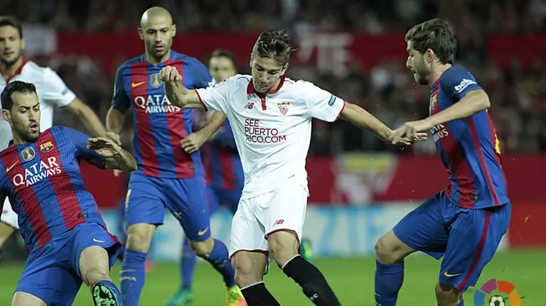 Partido Sevilla - Barcelona. Lfp.