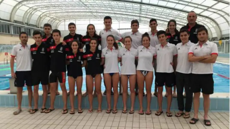 Participantes en la concentración de Triatlón.