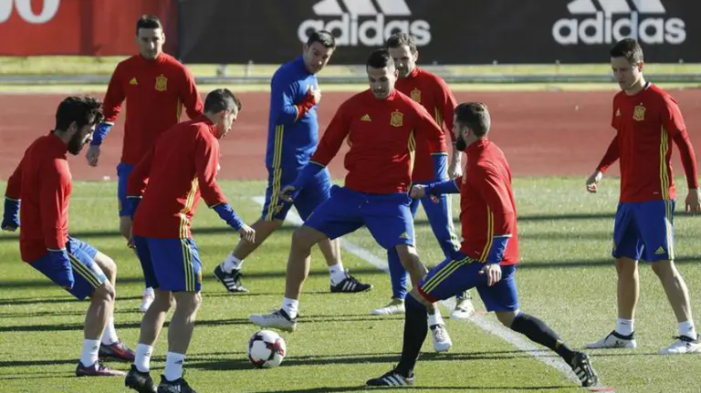 Entrenamiento de la selección española. Efe.
