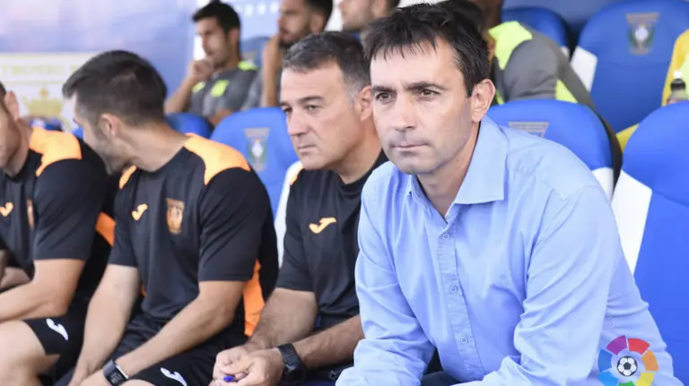 Asier Garitano entrena al Leganés. Lfp.