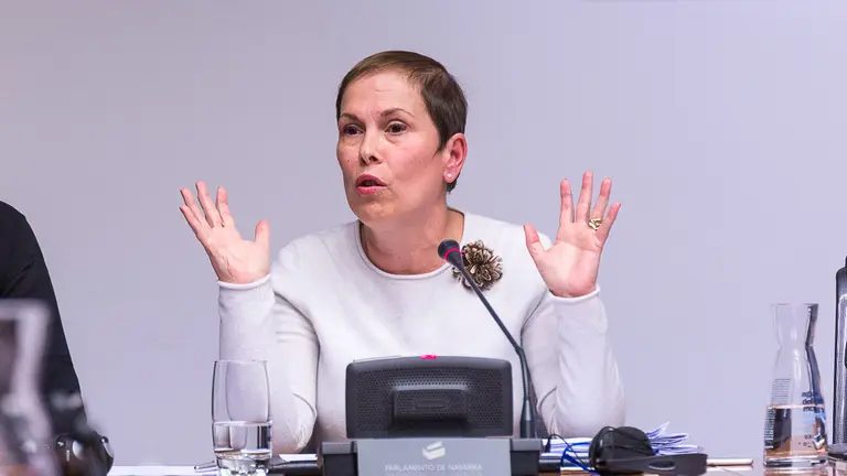 Comparecencia de la presidenta del Gobierno de Navarra, Uxue Barkos, para abordar la agresión sufrida por dos agentes de la Guardia Civil en Alsasua (27). IÑIGO ALZUGARAY