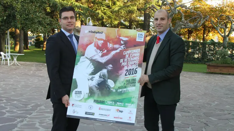 Presentación del torneo de pádel en el club de Tenis Pamplona.