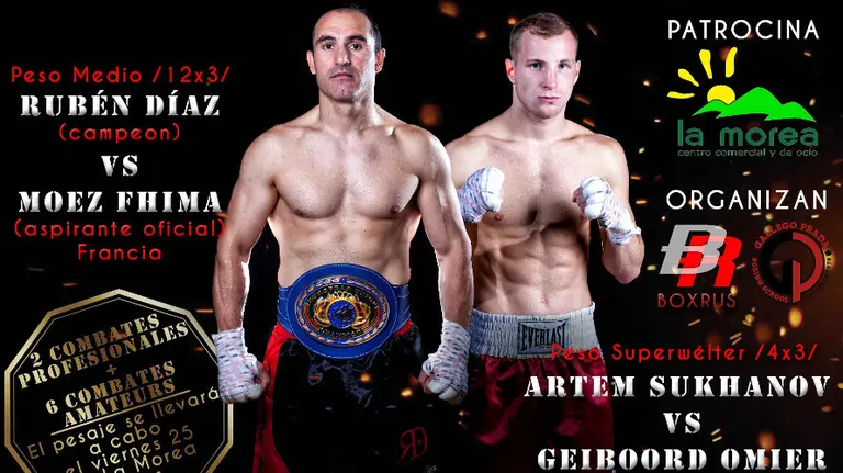 Cartel de la velada de boxeo.