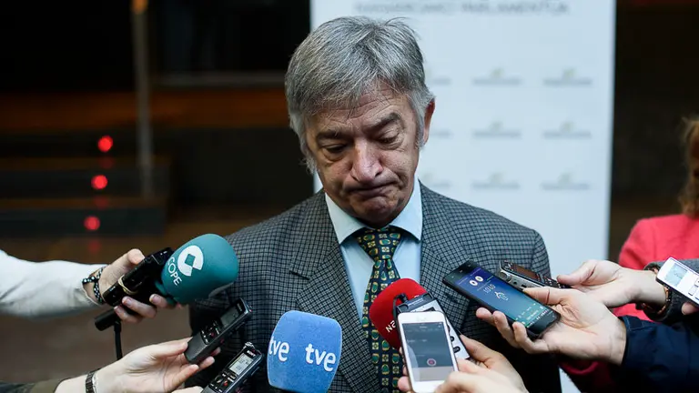 Koldo Martínez, portavoz de Geroa Bai en el Parlamento de Navarra. PABLO LASAOSA 
