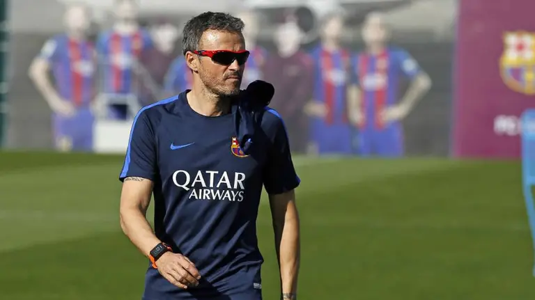 Luis Enrique entrena al FC Barcelona. Web Fc Barcelona.