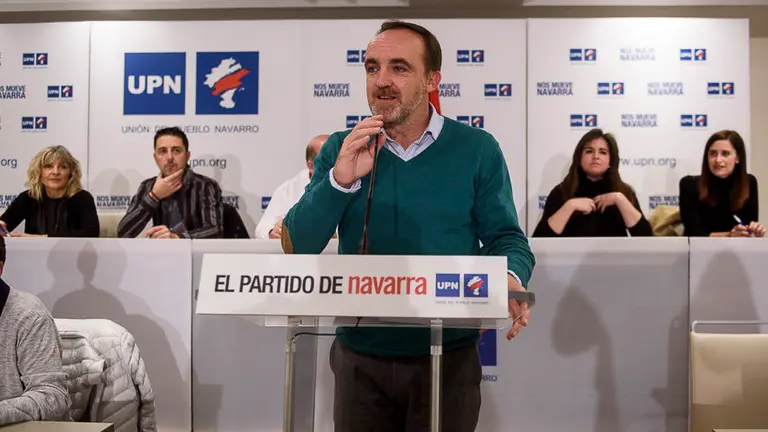 Reunión del Consejo Político de UPN, con la intervención abierta del presidente del partido, Javier Esparza. PABLO LASAOSA (8)