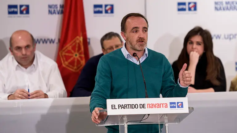 Reunión del Consejo Político de UPN, con la intervención abierta del presidente del partido, Javier Esparza. PABLO LASAOSA (9)