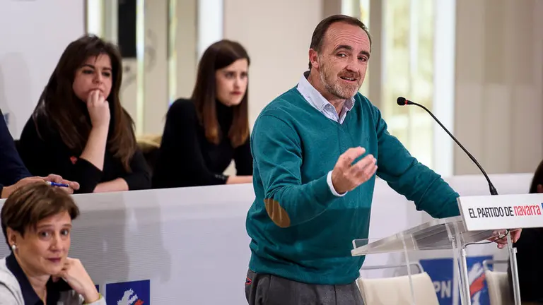 Reunión del Consejo Político de UPN, con la intervención abierta del presidente del partido, Javier Esparza. PABLO LASAOSA (10)