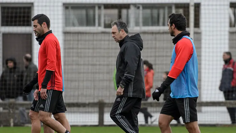 Osasuna se entrena en víspera del partido ante el Leganés. PABLO LASAOSA 20