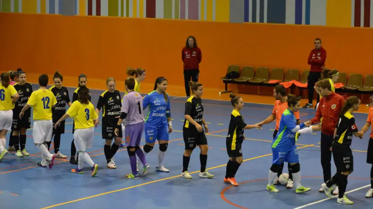 Partido de fútbol sala en Coruña. Twitter Fisober.