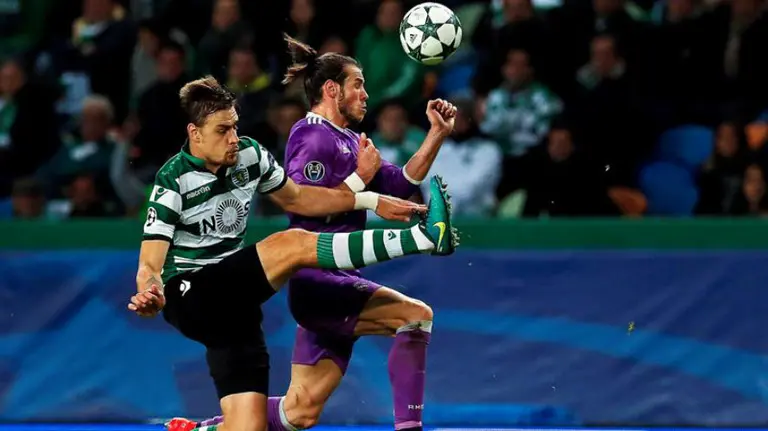 Gareth Bale frente al Sporting de Portugal. Efe.