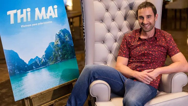 Dani Rovira protagoniza la película 'Thi Mai' de la directora Patricia Ferreira que estos días se rueda en Pamplona (4). IÑIGO ALZUGARAY