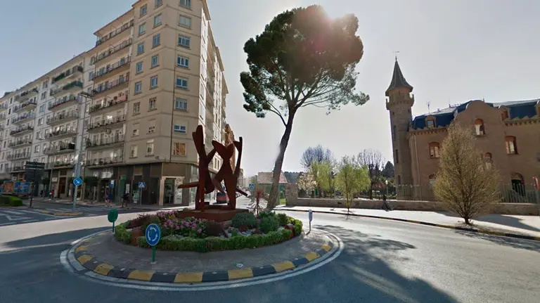 Entrada a Burlada, localidad en la que se ha producido una de las agresiones en Navarra.