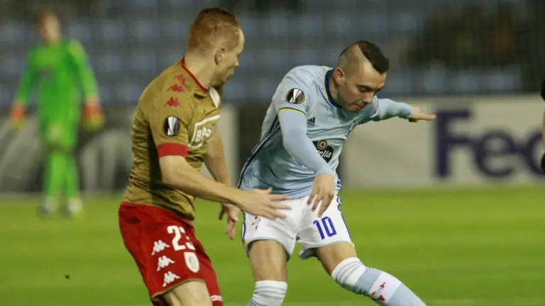 Iago Aspas ha marcado para el Celta en Balaídos. Lfp.