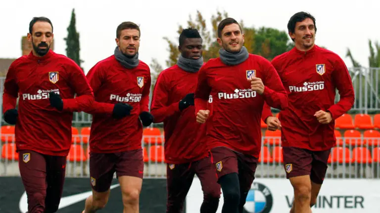 Entrenamiento del Atlético de Madrid en Majadahonda. Web At. Madrid.