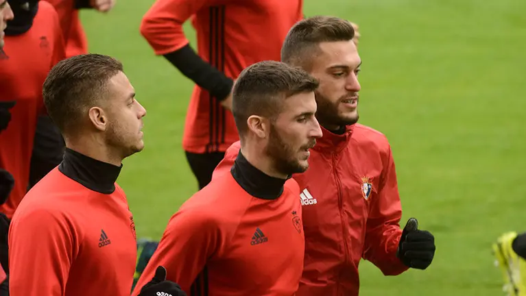 Último entrenamiento de Osasuna antes del partido contra el Atletico de Madrid. MIGUEL OSÉS_2
