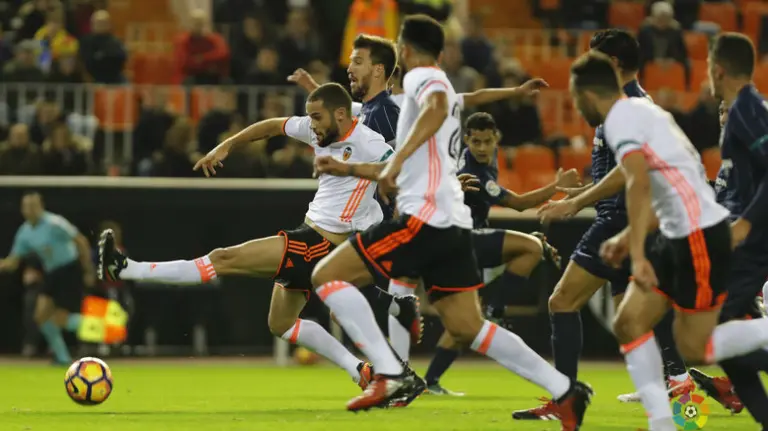 Partido Valencia - Málaga. Lfp.