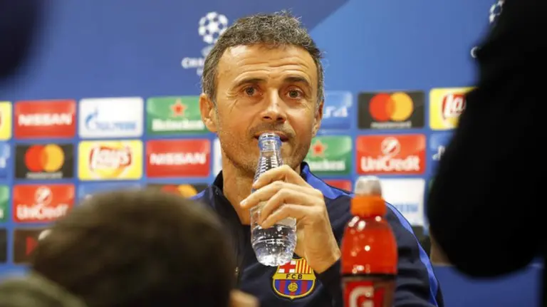 Luis Enrique en rueda de prensa. Foto web FC Barcelona.
