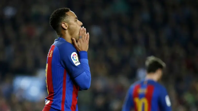 Neymar jugando con el equipo azulgrana. FC Barcelona.