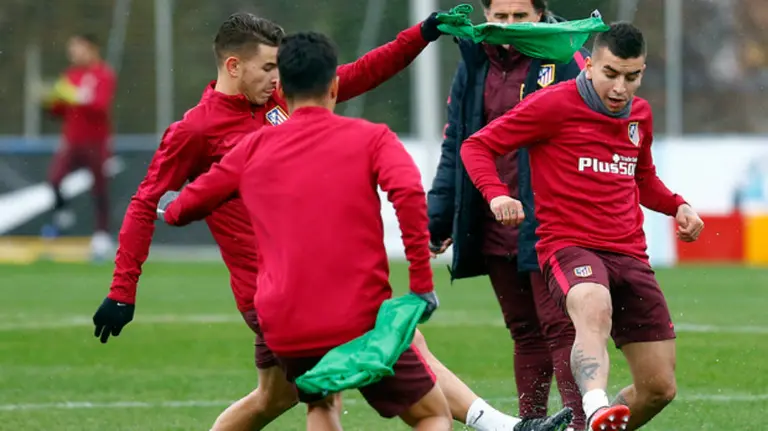 Entrenamiento del equipo rojiblanco en Majadahonda. Foto At. Madrid.