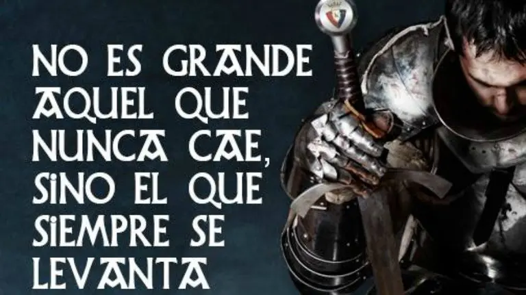 No es grande aquel que nunca cae, sino el que siempre se levanta. 