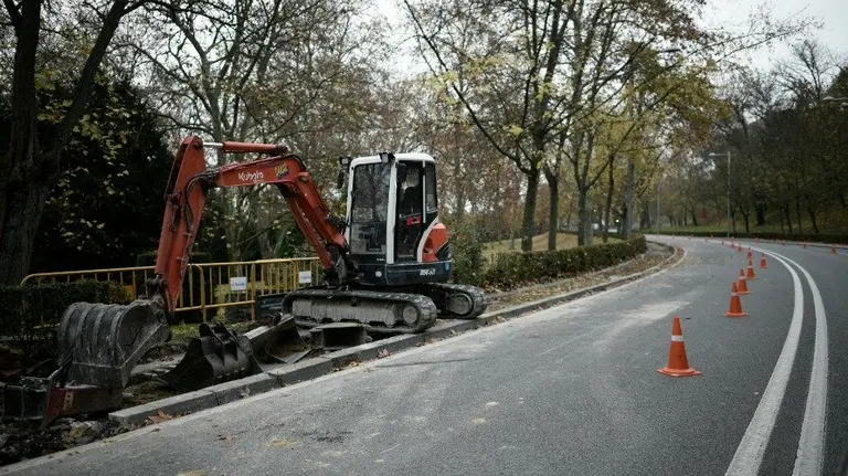 La cuesta de Labrit, en obras. PABLO LASAOSA