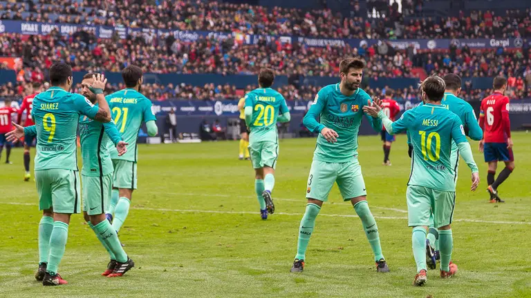Partido de la Liga Santander entre Osasuna y Barcelona (0-3) disputado en El Sadar (54). IÑIGO ALZUGARAY