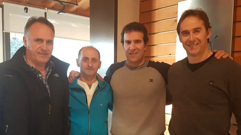 Lopetegui junto a Fernando Goñi en Quinto Real. Twitter.