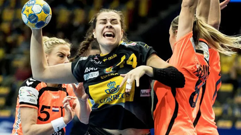 Partido España - Holanda en el Europeo de Suecia. Efe.