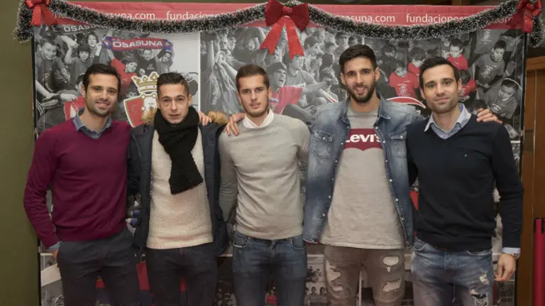 Jugadores de Osasuna en la fiesta de la Fundación. CA Osasuna.