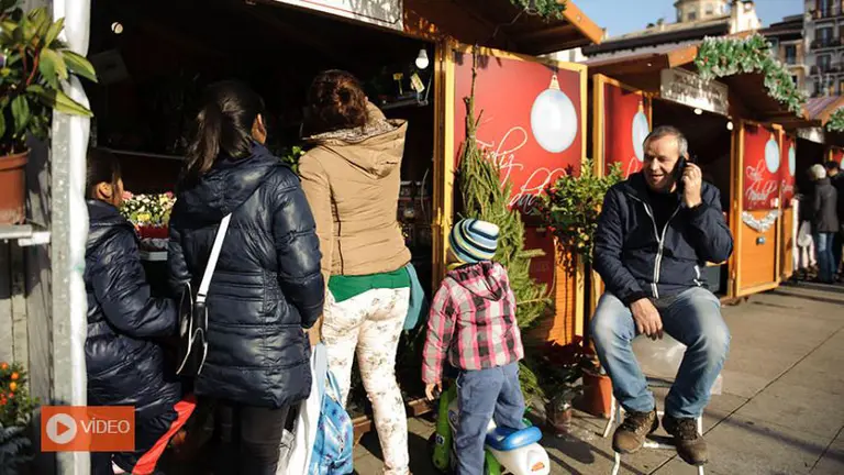 Vídeo de la Feria de Navidad de la Plaza del Castillo de Pamplona