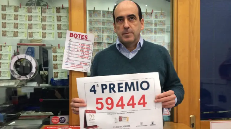 Carlos Aznárez, responsable de la administración premiada en Pamplona. NAVARRA.COM