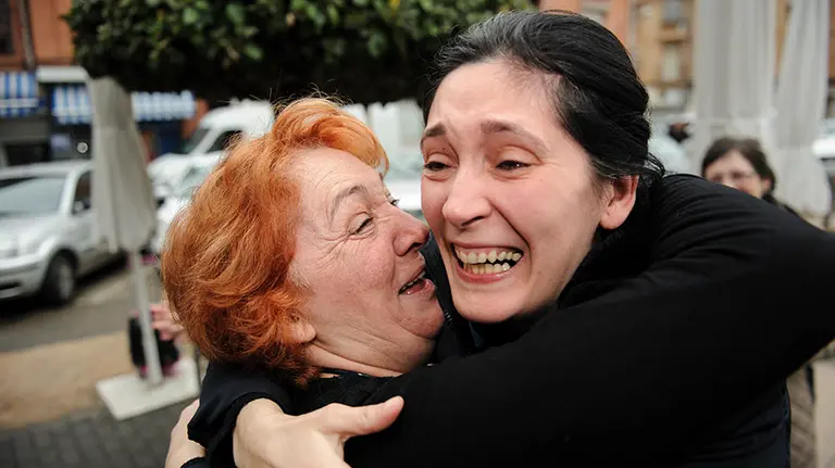 La lotería de Navidad deja mas de 80 millones de Euros en San Adrian. MIGUEL OSÉS (1)