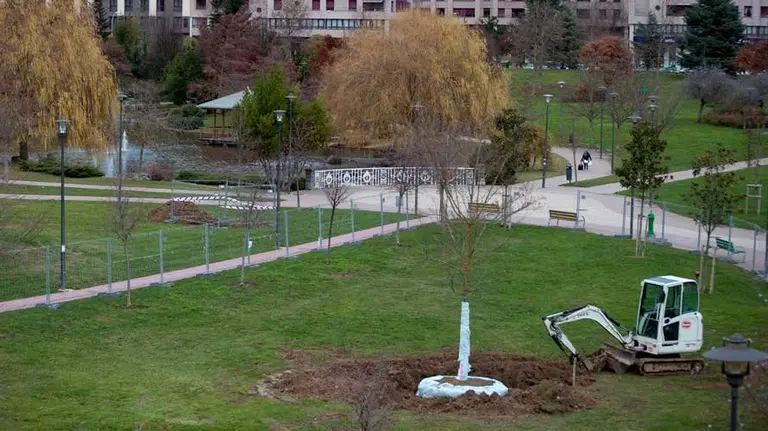 Inicio de las obras en el Parque Yamaguchi.