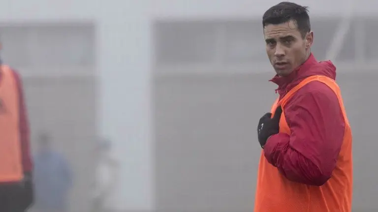 Jaime Romero entrenando en Tajonar. OSASUNA