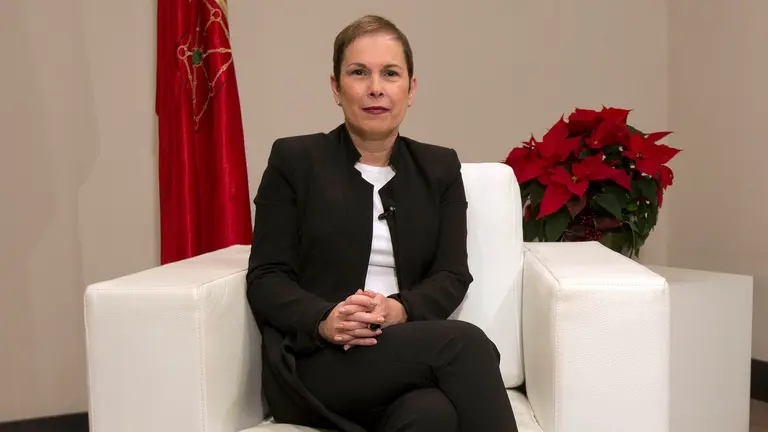 Uxue Barkos durante su discurso de fin de año 2016.