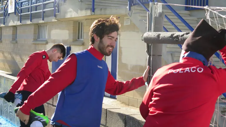 Javi Navas entrenando en Merkatondoa.