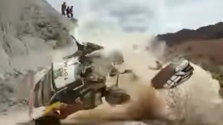 Accidente de Carlos Sainz. Twitter.