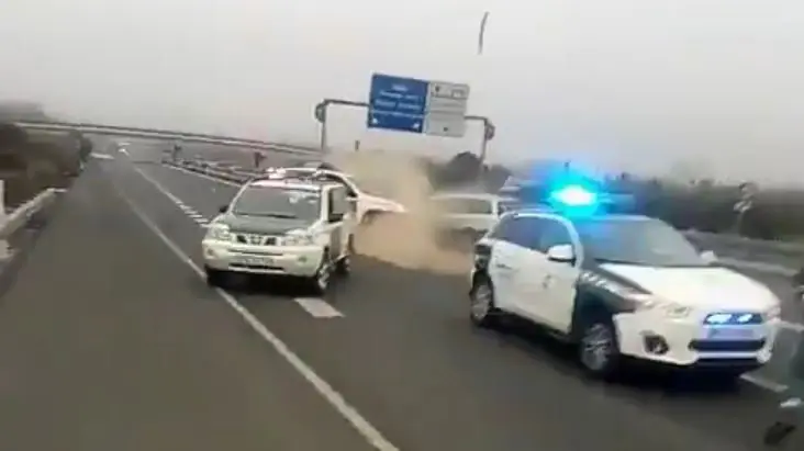 Así ha detenido la Guardia Civil a un kamikaze en dirección contraria en Guadix