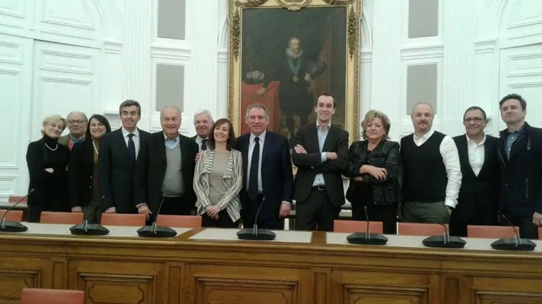 Foto de familia de las delegaciones de Navarra y Pirineos Atlánticos