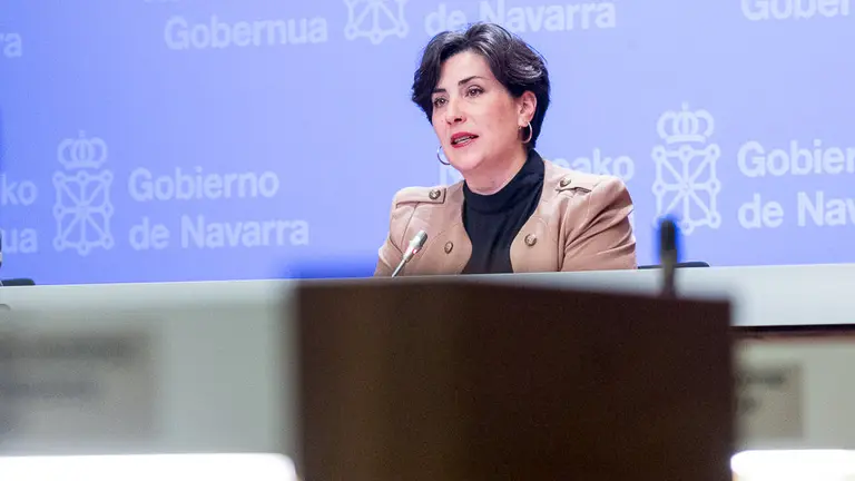 El Gobierno de Navarra informa de los acuerdos adoptados en su sesión semanal con la presencia del consejero de Salud, Fernando Domínguez, y la portavoz del Ejecutivo foral, Maria Solana. IÑIGO ALZUGARAY