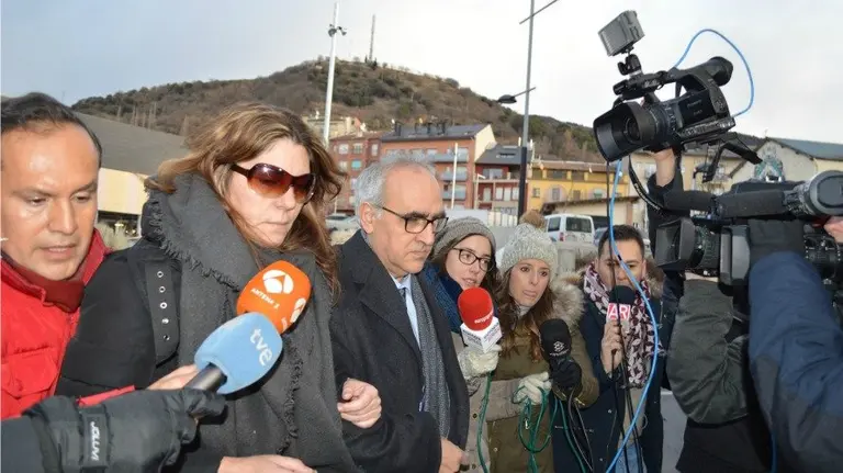 Margarita Garau, madre de la pequeña Nadia, a la salida del juzgado.