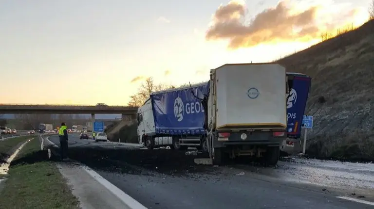 Accidente en la A-15, en Zizur. NAVARRA.COM