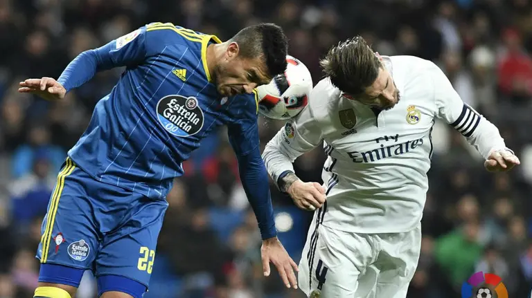Partido R. Madrid - Celta en el Bernabéu. Lfp.