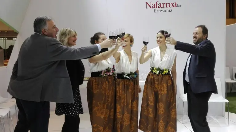 El alcalde Joseba Asirón durante la pesentación de Pamplona en Fitur AYUNTAMIENTO DE PAMPLONA