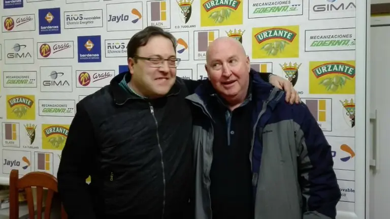 Jesús Miranda y Jhon Clarkson en Tudela. Twitter.