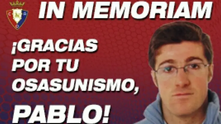 Pablo Erroz recibirá el aplauso de la afición de Osasuna. Foto CA Osasuna.