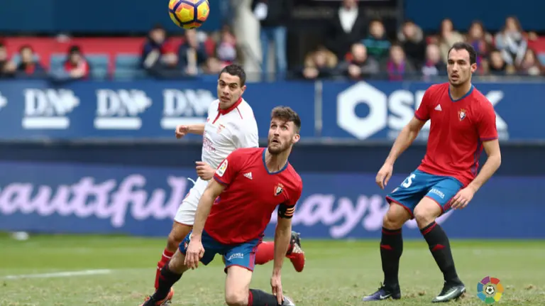 Oier durante el Osasuna - Sevilla. LFP
