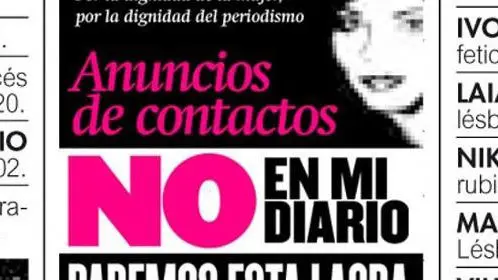 No a los anuncios de prostitución en prensa.